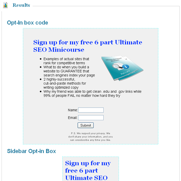 Optin Screenshot 2