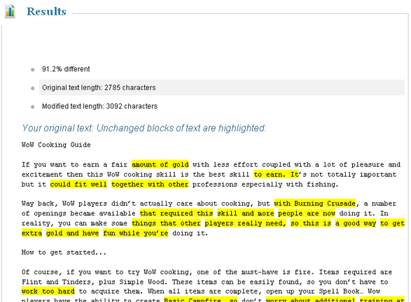 Article Compare Tool Screenshot 2