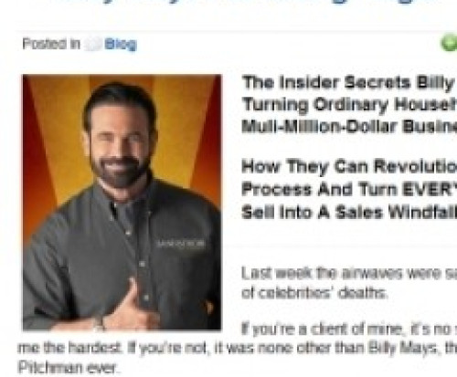 Billy Mays Pitchmen Notes - Tips to Increase Your Conversion Rates