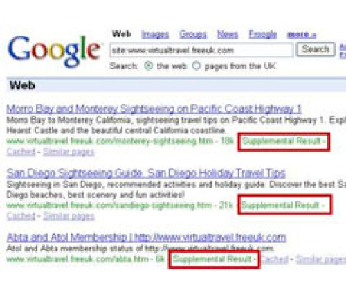 What are Google supplemental results? How to get in and out of Google Hell.